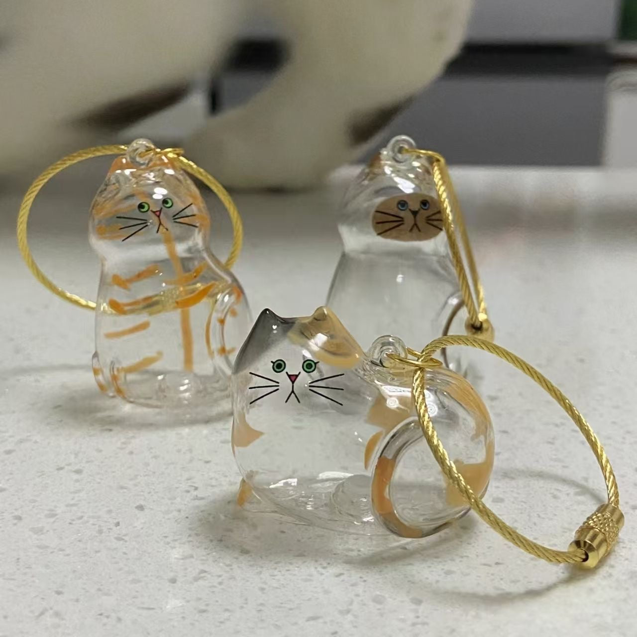 Cat Hair Keepsake Keychain Set (6 Pack) | Memorial Bottles for Fur, Whiskers & Precious Pet Memories