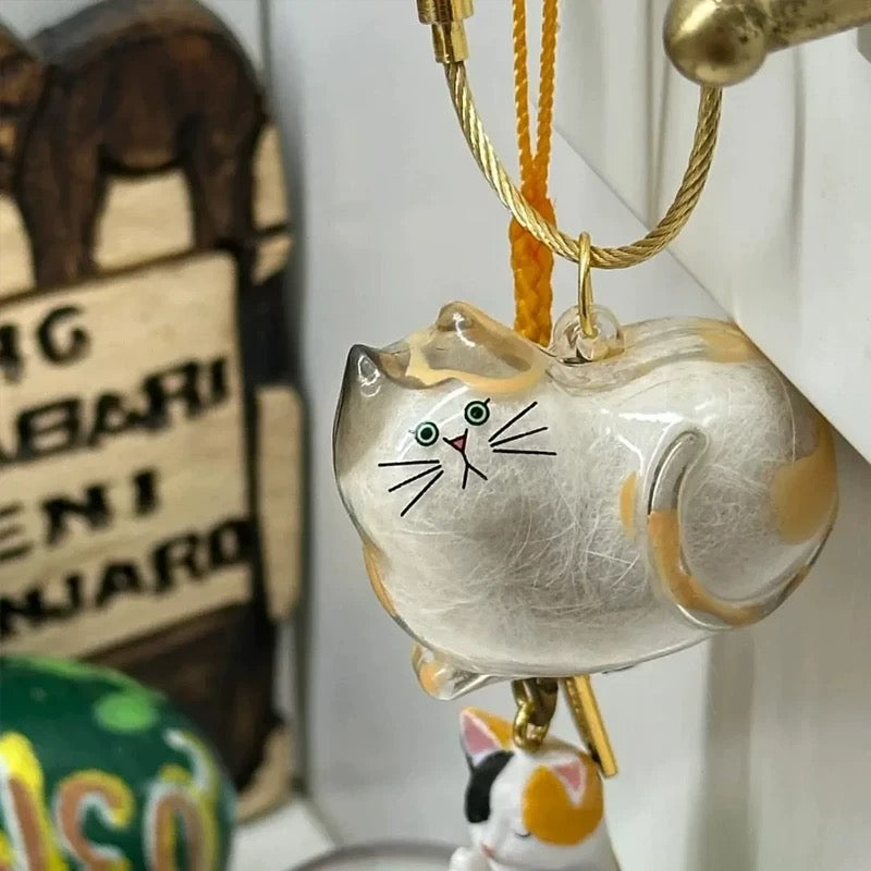 Cat Hair Keepsake Keychain Set (6 Pack) | Memorial Bottles for Fur, Whiskers & Precious Pet Memories