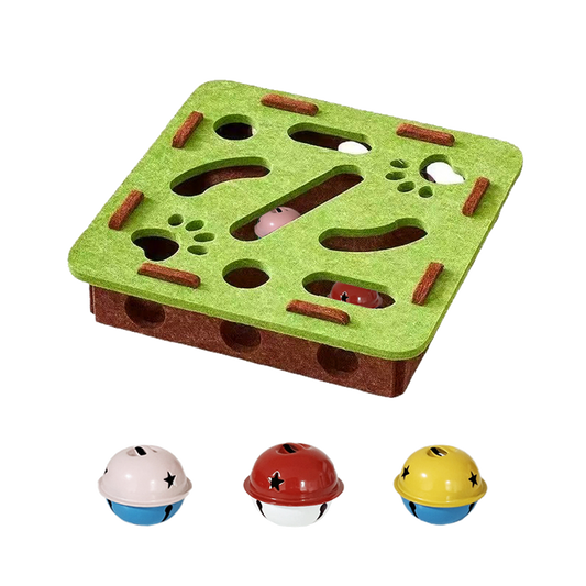 Interactive Felt Cat Maze Toy